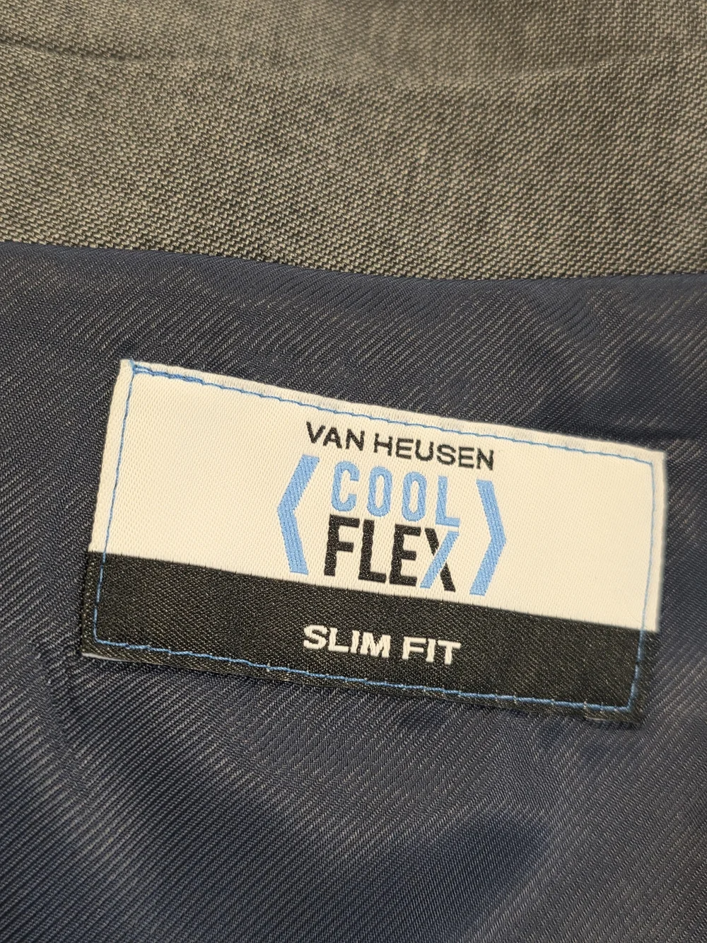 48R Men's Van Heusen Cool Flex Slim Fit Blazer Gray 2 Button Sport Coat